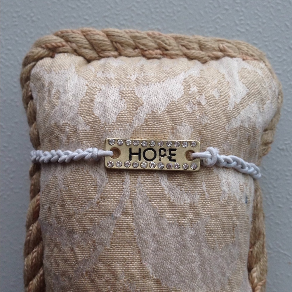 Bracelet with the Word Hope Surrounded by Crystals